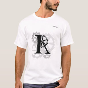 Customisable Mechanical monogram. Initial "R" T-Shirt