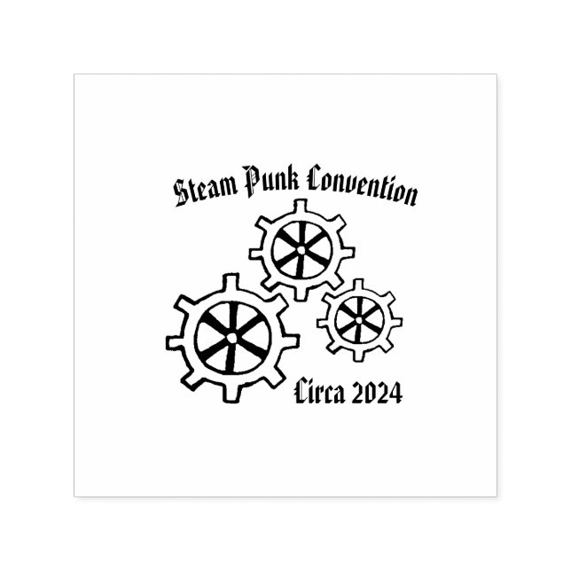 Customisable Mechanical Steam Punk Stamp (Design)