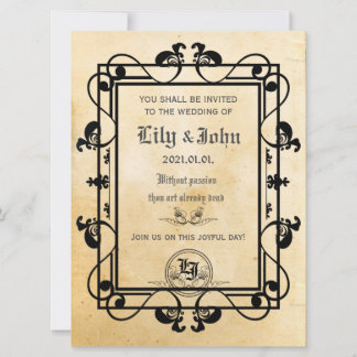 Customisable Mediaeval Old Paper Invitation