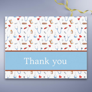 Customisable medical equipment thank you postcard
