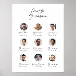 Customisable Meet the Groomsmen Introduction Poster