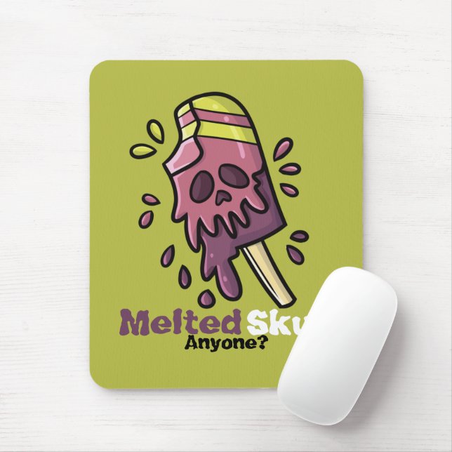 Customisable Melted Skull Mouse Pad (With Mouse)