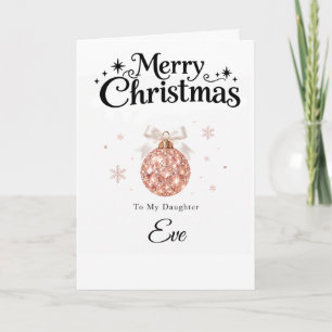 Customisable Merry Christmas Daughter Card