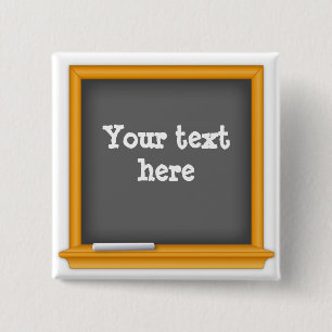 Customisable Mini Chalkboard  15 Cm Square Badge