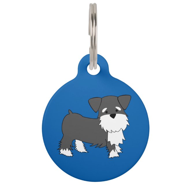 Customisable Miniature Schnauzer Dog Tag (Front)