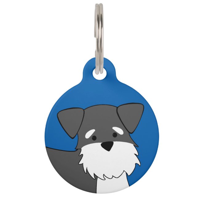 Customisable Miniature Schnauzer Dog Tag (Front)
