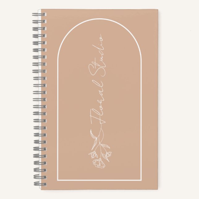 Customisable Minimalist Floral Studio Notebook  (Front)
