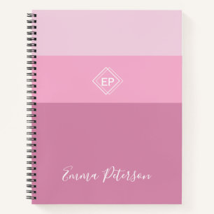 Customisable Minimalist Monogram Notebook