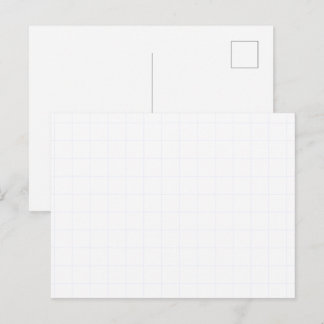 Customisable Minimalist White Grid Texture Holiday Postcard