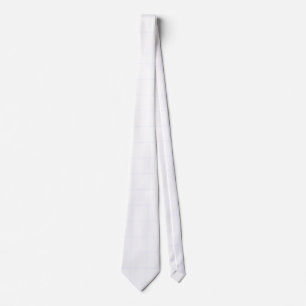 Customisable Minimalist White Grid Texture Tie