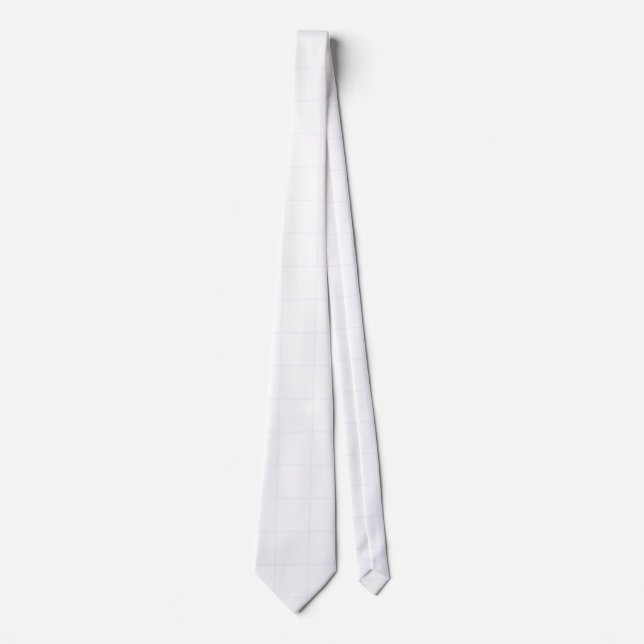 Customisable Minimalist White Grid Texture Tie (Front)