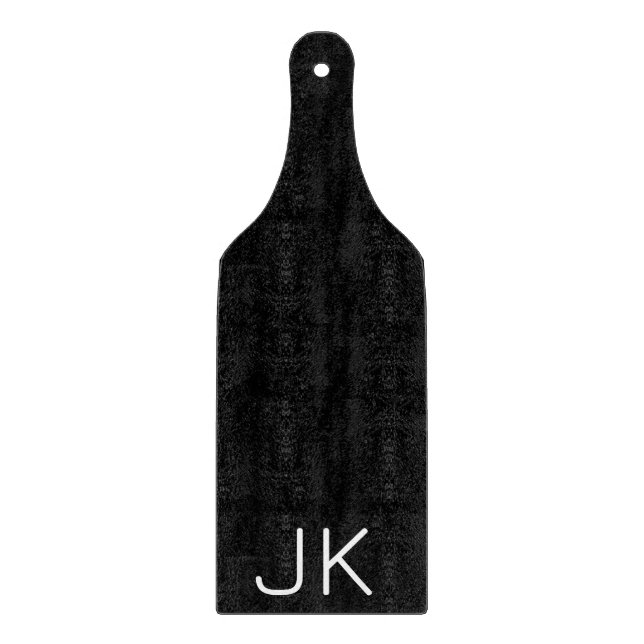 Customisable minimalistic initials name cutting board (Front)