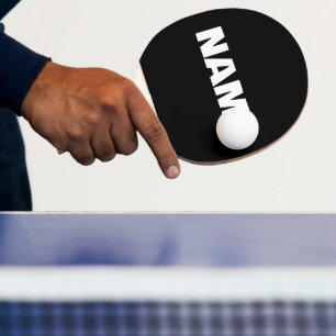 Customisable minimalistic initials name ping pong paddle