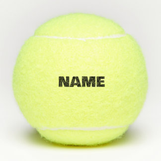 Customisable minimalistic initials name tennis balls