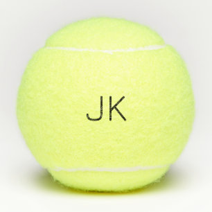 Customisable minimalistic initials name tennis balls