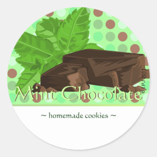 Customisable Mint Chocolate Stickers