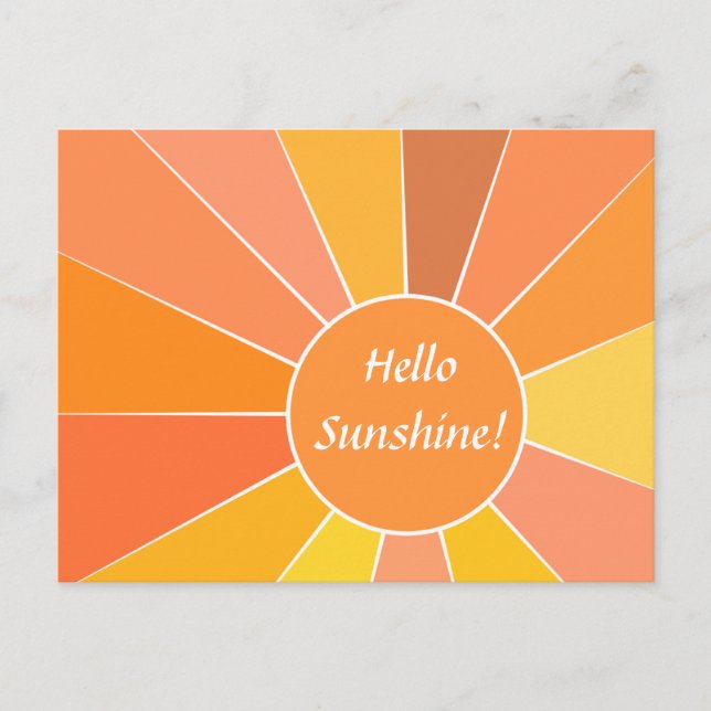 Customisable Modern Abstract Sun Design | Postcard (Front)