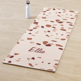 Customisable Modern Boho Terrazzo Pattern Yoga Mat