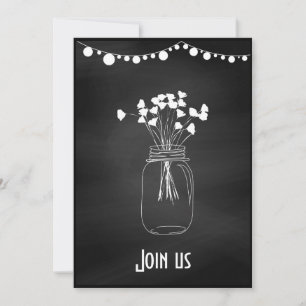 Customisable Modern Chalkboard Wedding Invitation