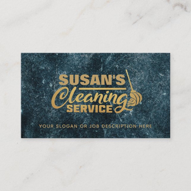 Customisable Modern Cleaning Business Cards (Front)