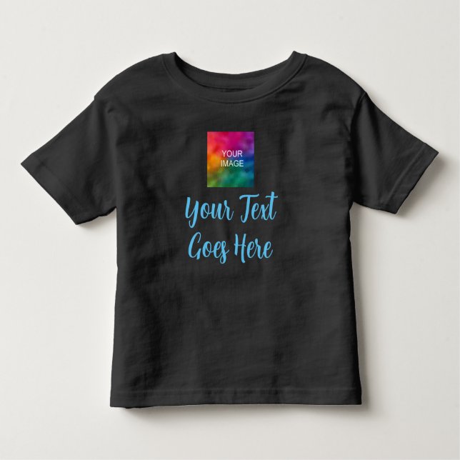 Customisable Modern Elegant Template Script Baby Toddler T-Shirt (Front)