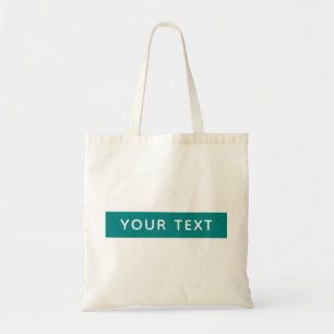 Customisable Modern Elegant Template Teal Green Tote Bag