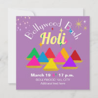 Customisable Modern Holi Festival Colours Purple