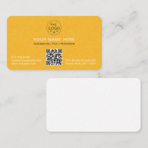 Customisable Modern Honey Mustard Colour Rounded Business Card