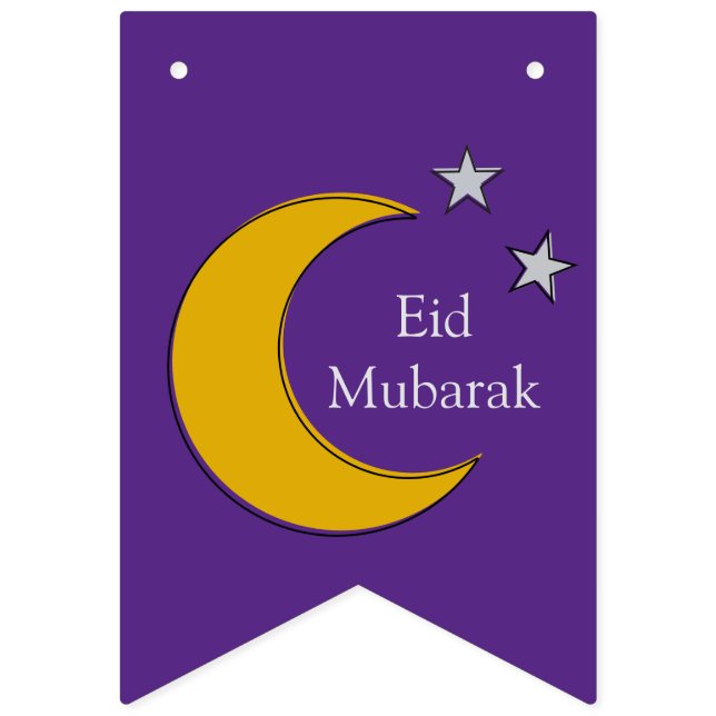 Customisable Modern Minimalist Eid Bunting - (First Flag)