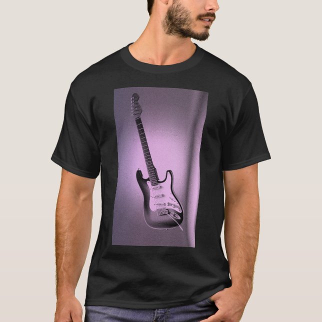 Customisable Modern Pop Art Electric Guitar T-Shirt (Front)