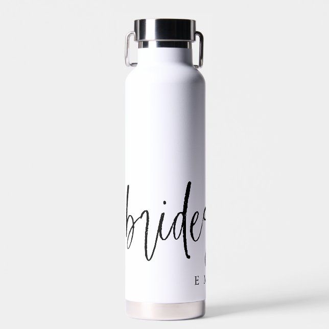 Customisable Modern Script Bridesmaid Gift  Water Bottle (Front)