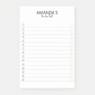 Customisable Modern Simpel White  Post-it Notes