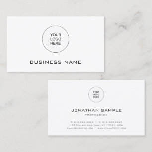 Customisable Modern Simple Logo Here Template Business Card