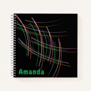 Customisable Modern Spiral Notebook (8.5 x 8.5 in)