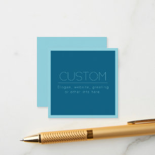 Customisable Modern Text   Ocean & Robin Egg Blue Enclosure Card