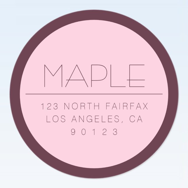 Customisable Modern Text w/Border Classic Round Sticker (Creator Uploaded)