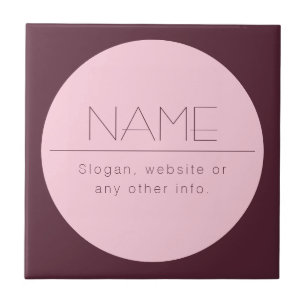 Customisable Modern Text w/Border Tile