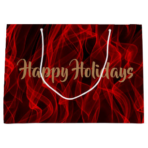 Customisable Modern Trendy Neon Red Pattern Large Gift Bag