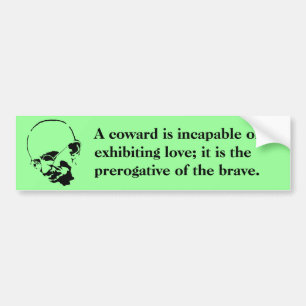 Customisable Mohandas Gandhi Quote Bumper Sticker