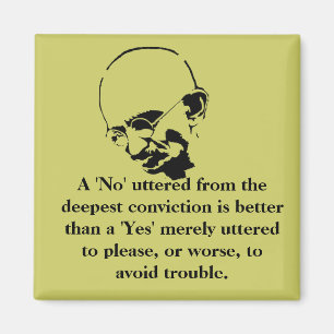 Customisable Mohandas Gandhi Quote Magnet