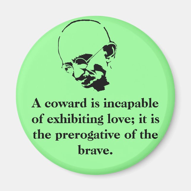 Customisable Mohandas Gandhi Quote Magnet (Front)