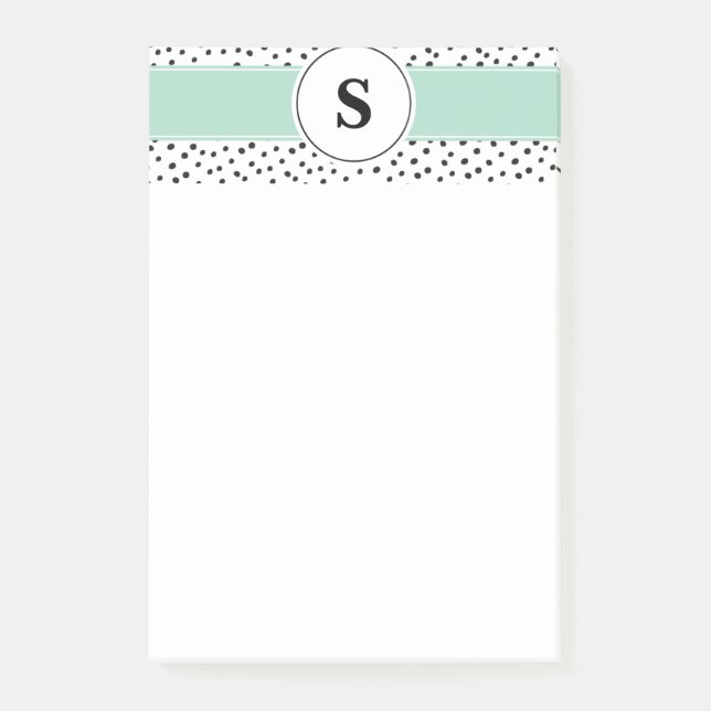 Customisable Monogram 4x6 Post-It Pad Notes (Front)