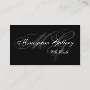 Customisable Monogram Business Card