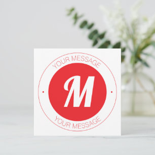 Customisable Monogram & Circular Text Template