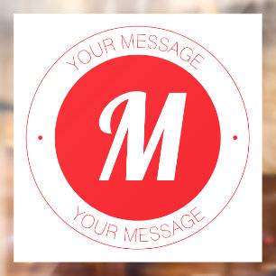 Customisable Monogram & Circular Text Template