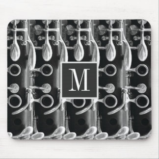 Customisable Monogram Clarinet Mouse Pad