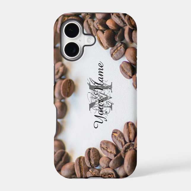 Customisable Monogram Coffeeholic phone case! (Back)
