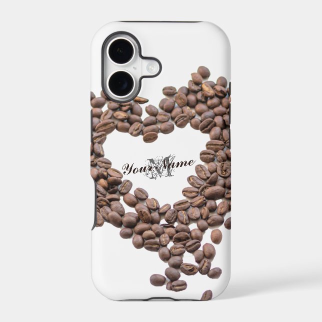Customisable Monogram Coffeeholic phone case! (Back)