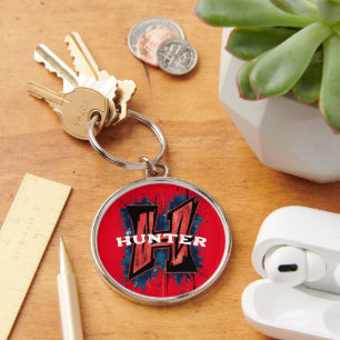 Customisable Monogram "H": Graffiti Spray Paint Key Ring