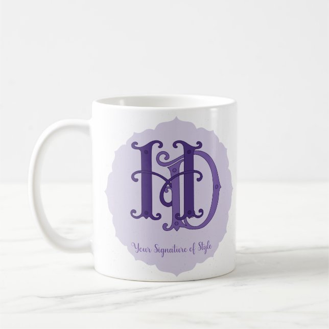 Customisable Monogram -Housewarming Couples Gift Coffee Mug (Left)